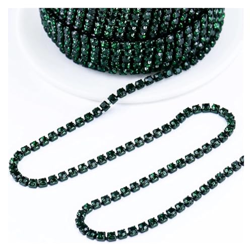 Glänzende Kristall-Strasskette for Aufnähen und Aufkleben for Kleidung, Schmuck, Bekleidungszubehör für DIY Kunst Kleidung Hochzeit Party Dekoration(Color5,1YARD_1.6MM) von LuoAXINN