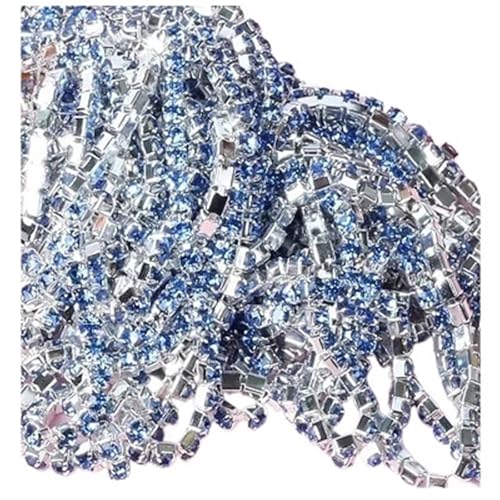 Glaskristall-Strasskette unten for Aufnähen auf Tassenketten for DIY-Kleidersäcke-Dekorationen für DIY Kunst Kleidung Hochzeit Party Dekoration(Color 10,2mm) von LuoAXINN