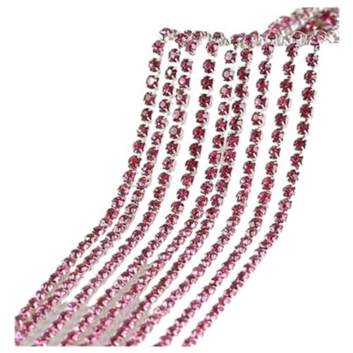 Glaskristall-Strasskette unten for Aufnähen auf Tassenketten for DIY-Kleidersäcke-Dekorationen für DIY Kunst Kleidung Hochzeit Party Dekoration(Color 12,2mm) von LuoAXINN