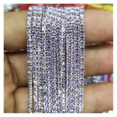 Glaskristall-Strasskette unten for Aufnähen auf Tassenketten for DIY-Kleidersäcke-Dekorationen für DIY Kunst Kleidung Hochzeit Party Dekoration(Color 19,2.8mm) von LuoAXINN
