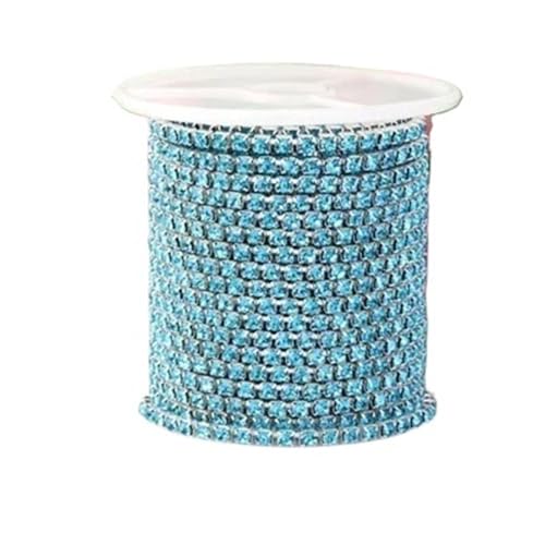 Glaskristall-Strasskette unten for Aufnähen auf Tassenketten for DIY-Kleidersäcke-Dekorationen für DIY Kunst Kleidung Hochzeit Party Dekoration(Color 2,3mm) von LuoAXINN