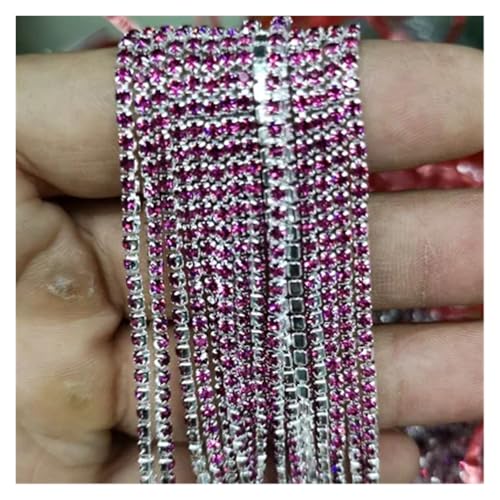 Glaskristall-Strasskette unten for Aufnähen auf Tassenketten for DIY-Kleidersäcke-Dekorationen für DIY Kunst Kleidung Hochzeit Party Dekoration(Color 23,4mm) von LuoAXINN