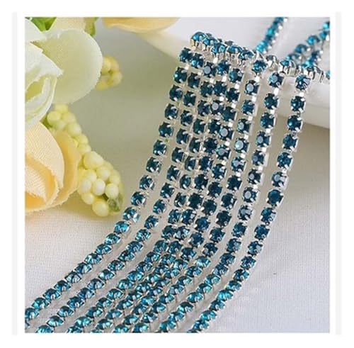 Glaskristall-Strasskette unten for Aufnähen auf Tassenketten for DIY-Kleidersäcke-Dekorationen für DIY Kunst Kleidung Hochzeit Party Dekoration(Color 5,2.8mm) von LuoAXINN