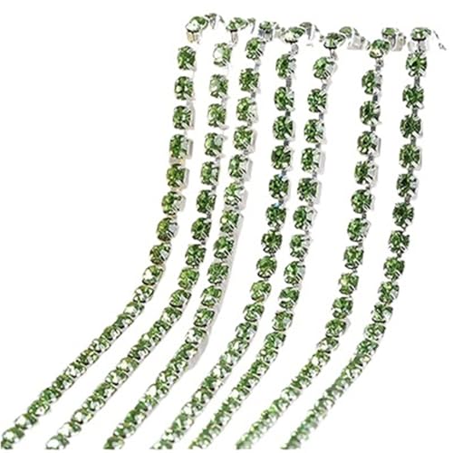 Glaskristall-Strasskette unten for Aufnähen auf Tassenketten for DIY-Kleidersäcke-Dekorationen für DIY Kunst Kleidung Hochzeit Party Dekoration(Color 8,4mm) von LuoAXINN