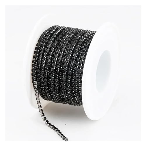 Klare Kristall Dichte Strass Kette Bekleidung Nähen Glas Cup für DIY Kunst Kleidung Hochzeit Party Dekoration(Color 7,10YARDS_4.5MM) von LuoAXINN