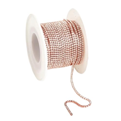 Klare Kristall dichte Strass Cup Kette Trim für DIY Kunst Kleidung Hochzeit Party Dekoration(Color 3,1YARD_3MM) von LuoAXINN