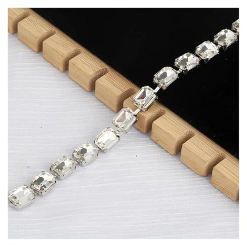 Kristall Strass Trim Kette Glas Applikation Diy Nähen Auf Brautkleid für DIY Kunst Kleidung Hochzeit Party Dekoration(Style4 8x10mm) von LuoAXINN