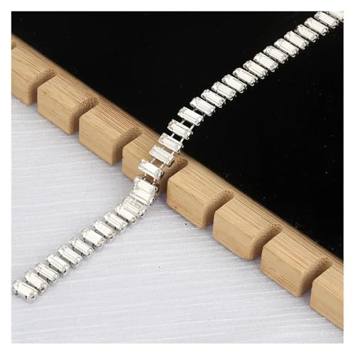 Kristall Strass Trim Kette Glas Applikation Diy Nähen Auf Brautkleid für DIY Kunst Kleidung Hochzeit Party Dekoration(Style8 3X7mm) von LuoAXINN