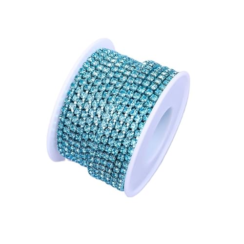 Kristall Strass Trim Stein Tasse Kette Gold Diamant Dekorative for Kleider für DIY Kunst Kleidung Hochzeit Party Dekoration(Color 1,1YARD_SS6) von LuoAXINN