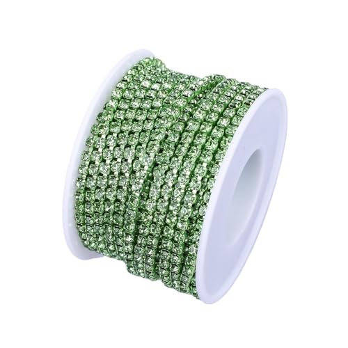 Kristall Strass Trim Stein Tasse Kette Gold Diamant Dekorative for Kleider für DIY Kunst Kleidung Hochzeit Party Dekoration(Color 14,10YARD_SS12) von LuoAXINN