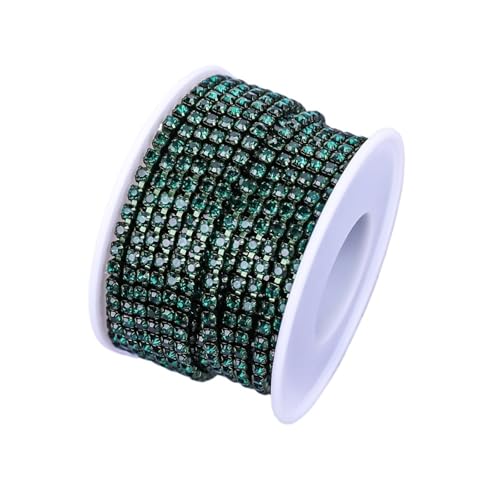 Kristall Strass Trim Stein Tasse Kette Gold Diamant Dekorative for Kleider für DIY Kunst Kleidung Hochzeit Party Dekoration(Color 16,5YARD_SS8) von LuoAXINN