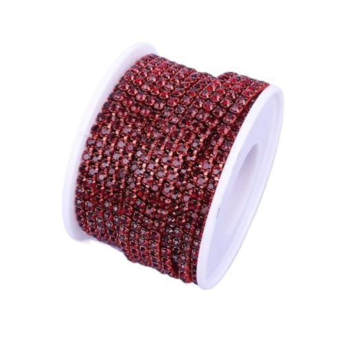 Kristall Strass Trim Stein Tasse Kette Gold Diamant Dekorative for Kleider für DIY Kunst Kleidung Hochzeit Party Dekoration(Color 17,5YARD_SS6) von LuoAXINN