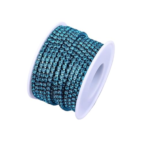 Kristall Strass Trim Stein Tasse Kette Gold Diamant Dekorative for Kleider für DIY Kunst Kleidung Hochzeit Party Dekoration(Color 19,10YARD_SS6) von LuoAXINN