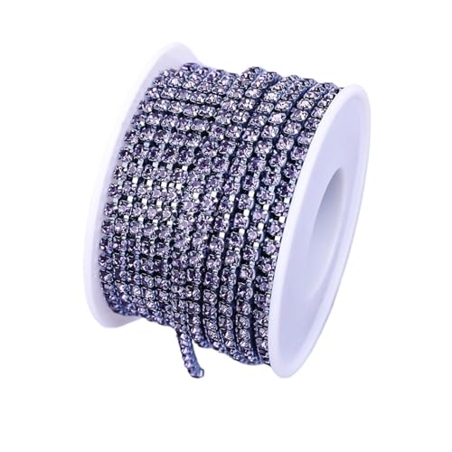 Kristall Strass Trim Stein Tasse Kette Gold Diamant Dekorative for Kleider für DIY Kunst Kleidung Hochzeit Party Dekoration(Color 20,10YARD_SS8) von LuoAXINN