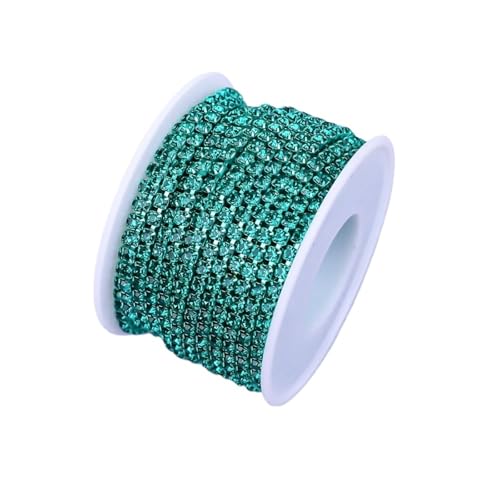 Kristall Strass Trim Stein Tasse Kette Gold Diamant Dekorative for Kleider für DIY Kunst Kleidung Hochzeit Party Dekoration(Color 22,10YARD_SS8) von LuoAXINN