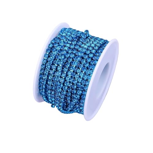 Kristall Strass Trim Stein Tasse Kette Gold Diamant Dekorative for Kleider für DIY Kunst Kleidung Hochzeit Party Dekoration(Color 23,5YARD_SS6) von LuoAXINN