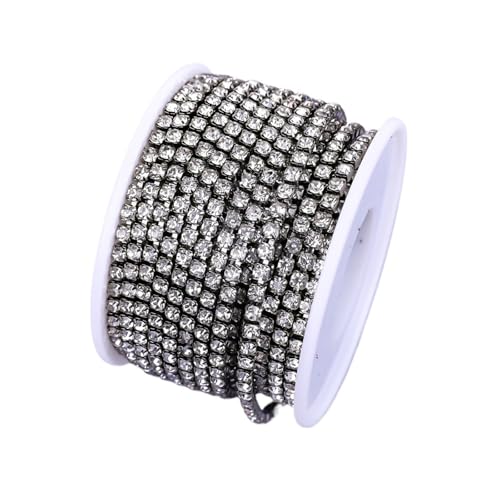Kristall Strass Trim Stein Tasse Kette Gold Diamant Dekorative for Kleider für DIY Kunst Kleidung Hochzeit Party Dekoration(Color 7,1YARD_SS12) von LuoAXINN