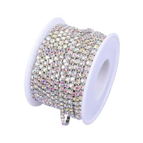 Kristall Strass Trim Stein Tasse Kette Gold Diamant Dekorative for Kleider für DIY Kunst Kleidung Hochzeit Party Dekoration(Color 9,5YARD_SS12) von LuoAXINN