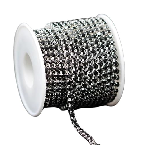 Kristall-Strasskette for Aufnähen und Aufkleben for Kleidung, Schmuck, Bekleidungszubehör, Zierkette für DIY Kunst Kleidung Hochzeit Party Dekoration(Color 5,1 YARD - PACK_4MM) von LuoAXINN