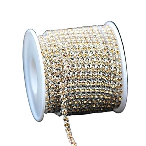 Kristall-Strasskette for Aufnähen und Aufkleben for Kleidung, Schmuck, Bekleidungszubehör, Zierkette für DIY Kunst Kleidung Hochzeit Party Dekoration(Color 6,1 YARD - PACK_2.8MM) von LuoAXINN