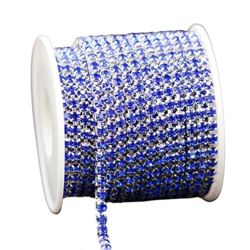 Kristall-Strasskette for Aufnähen und Aufkleben for Kleidung, Schmuck, Bekleidungszubehör, Zierkette für DIY Kunst Kleidung Hochzeit Party Dekoration(Color 7,1 YARD - PACK_4MM) von LuoAXINN