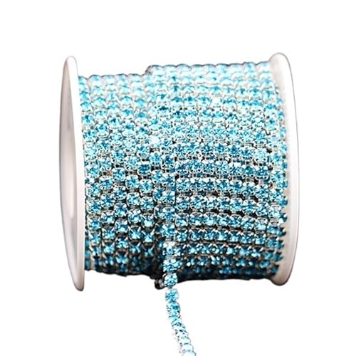 Kristall-Strasskette for Aufnähen und Aufkleben for Kleidung, Schmuck, Bekleidungszubehör, Zierkette für DIY Kunst Kleidung Hochzeit Party Dekoration(Color 8,1 YARD - PACK_2MM) von LuoAXINN