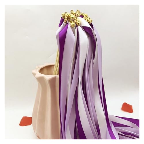 LuoAXINN 10/30/50 Pcs Mixed Color Silk Ribbon Wands for Wedding & Birthday Party Decorations für Hochzeit Geburtstag Feier(Colour A,30pcs) von LuoAXINN