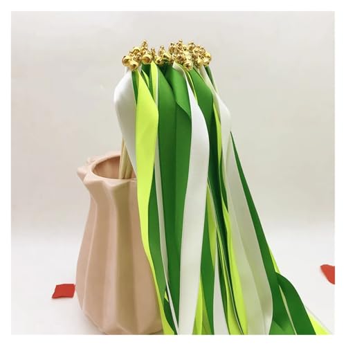 LuoAXINN 10/30/50 Pcs Mixed Color Silk Ribbon Wands for Wedding & Birthday Party Decorations für Hochzeit Geburtstag Feier(Colour C,30pcs) von LuoAXINN