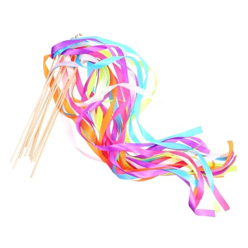 LuoAXINN 20 Stück Hochzeitsbandstäbe & Feen-Partygeschenke, Luftschlangen-Dekorationszubehör für Hochzeit Geburtstag Feier von LuoAXINN