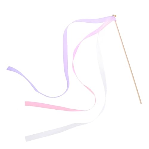 LuoAXINN 20 Stück tanzende Bandstäbe mit Glöckchen, Feen-Luftschlangen for Hochzeitsfeiern für Hochzeit Geburtstag Feier(Pink) von LuoAXINN