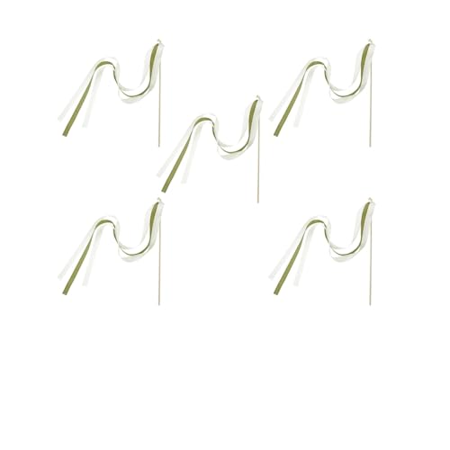 LuoAXINN 25 Stück Feenstäbe und Luftschlangen aus Holz, Gastgeschenke for Hochzeitsfeiern für Hochzeit Geburtstag Feier(Light Green) von LuoAXINN