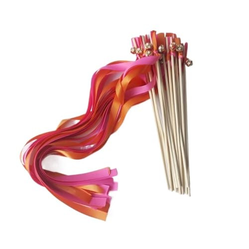 LuoAXINN 30 Stück Stain Wedding Ribbon Stick Wunschstäbe mit farbenfroher Glocke for die Hochzeitsdekorationsparty für Hochzeit Geburtstag Feier von LuoAXINN