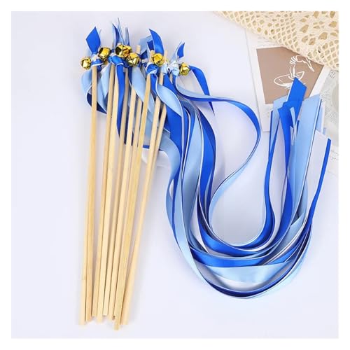 LuoAXINN 30 Stück schmutzabweisende Hochzeitsstäbe aus Spitzenband mit Glöckchen, Dekorationsstäbe Hochzeit Geburtstag Feier(N07) von LuoAXINN