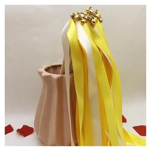 LuoAXINN 50 Stück Hochzeitsstäbe und wirbelnde Luftschlangen aus Bändern, Party-Dekorationsstäbe for Brautveranstaltungen für Hochzeit Geburtstag Feier(Colour J) von LuoAXINN