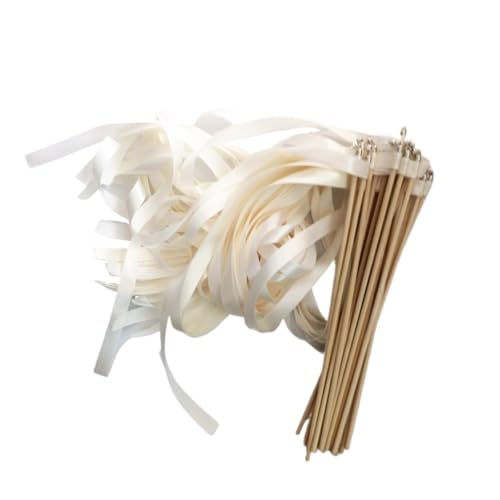 LuoAXINN Hochzeitsbandstäbe – 50/20 Stück wirbelnde Luftschlangen for Zeremonie und Dekoration für Hochzeit Geburtstag Feier(R1,50pcs) von LuoAXINN