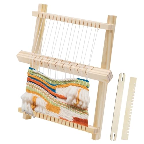 LuoAXINN Mehrzweck-Webstuhl-Set aus Holz, verstellbare Handstrickmaschine for Heimwerkerarbeiten, tragbarer und Stabiler Webstuhlrahmen für Anfänger von LuoAXINN