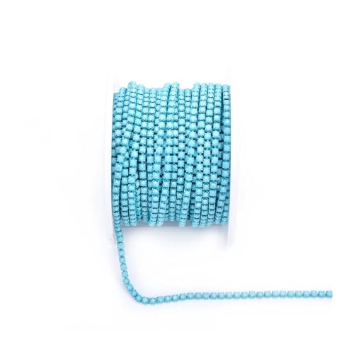 Porzellan Opal Glas Strass Cup Kette Glitter Kristall Trim for DIY Hochzeit Kleid Dekoration für DIY Kunst Kleidung Hochzeit Party Dekoration(Color13,2mm-1yard) von LuoAXINN