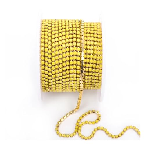 Porzellan Opal Glas Strass Cup Kette Glitter Kristall Trim for DIY Hochzeit Kleid Dekoration für DIY Kunst Kleidung Hochzeit Party Dekoration(Color21,2mm-10yards) von LuoAXINN