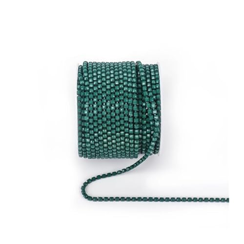 Porzellan Opal Glas Strass Cup Kette Glitter Kristall Trim for DIY Hochzeit Kleid Dekoration für DIY Kunst Kleidung Hochzeit Party Dekoration(Color6,2mm-5yards) von LuoAXINN