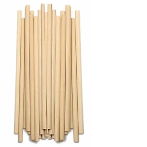 Runder Holzstab for Basteln, Essen, Dübel, DIY, Dübel, Gebäude, Modell, Holzbearbeitungswerkzeug für Holzbau-Stöcke(8mmx200mm 20PCS) von LuoAXINN