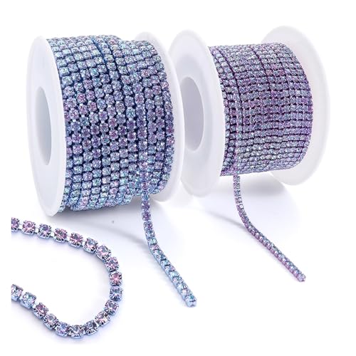 Strass Trim Cup Kette Gold Diamant Dekorative Applikation Kristall Besätze for Kleider für DIY Kunst Kleidung Hochzeit Party Dekoration(Color 3,10Yards) von LuoAXINN