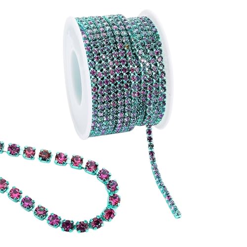 Strass Trim Cup Kette Gold Diamant Dekorative Applikation Kristall Besätze for Kleider für DIY Kunst Kleidung Hochzeit Party Dekoration(Color 7,2Yards) von LuoAXINN