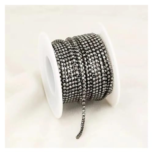 Tassenkette mit Strasssteinen aus klarem Kristall for Aufnähen von Strassbesatz for DIY-Kleidung, Basteln für DIY Kunst Kleidung Hochzeit Party Dekoration(Color 13,1YARD_1.5MM) von LuoAXINN