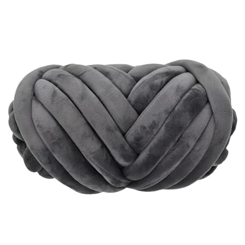 LuoShaiu 1 Stück weiches, grobes Garn, handgefertigtes Deckenkissen, Kissen, Armweben, weich, 500 g Dicke Wolle(A-10) von LuoShaiu