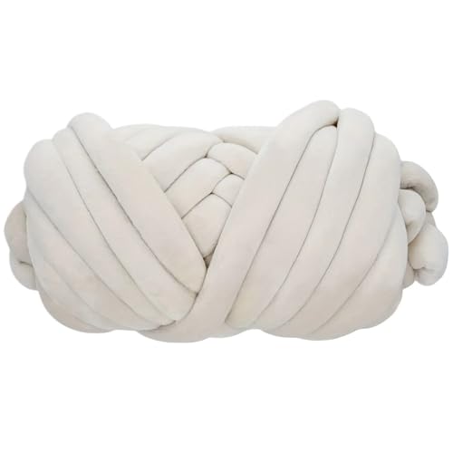 LuoShaiu 1 Stück weiches, grobes Garn, handgefertigtes Deckenkissen, Kissen, Armweben, weich, 500 g Dicke Wolle(A-2) von LuoShaiu