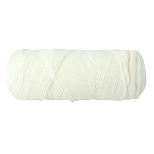 LuoShaiu 100 g/Knäuel, 8-lagiger Baumwollfaden, handgewebter Faden, warmer Baumwollfaden, Babywolle, handgewebtes Häkelgarn Dicke Wolle(Milky White) von LuoShaiu