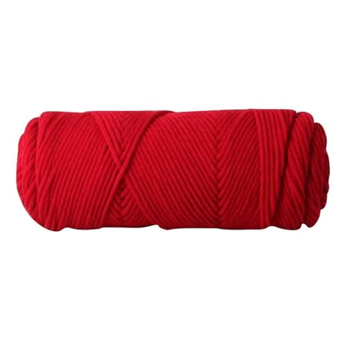 LuoShaiu 100 g/Knäuel, 8-lagiger Baumwollfaden, handgewebter Faden, warmer Baumwollfaden, Babywolle, handgewebtes Häkelgarn Dicke Wolle(Two Red) von LuoShaiu
