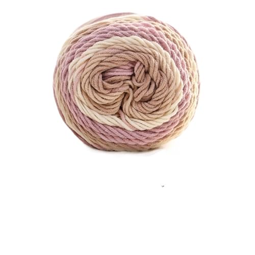 LuoShaiu 100 g Regenbogen-Segmentgarn, gefärbt, 5-fädig, Wolle, for Selbermachen, handgestrickt, for Babypullover, Mütze, Schal, Sofakissen, Kuchengarn Dicke Wolle(A17) von LuoShaiu