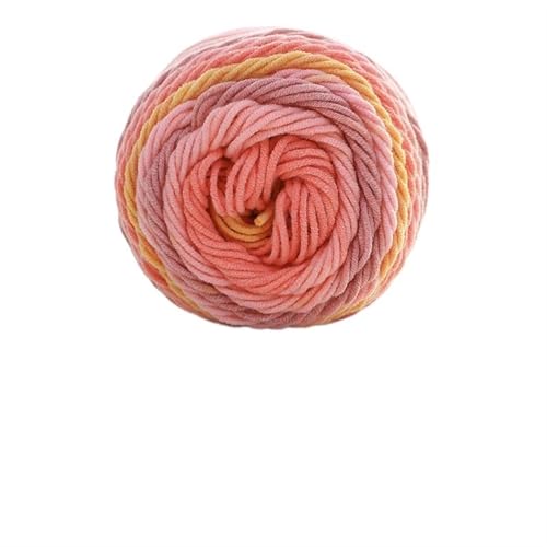 LuoShaiu 100 g Regenbogen-Segmentgarn, gefärbt, 5-fädig, Wolle, for Selbermachen, handgestrickt, for Babypullover, Mütze, Schal, Sofakissen, Kuchengarn Dicke Wolle(A20) von LuoShaiu