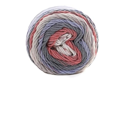 LuoShaiu 100 g Regenbogen-Segmentgarn, gefärbt, 5-fädig, Wolle, for Selbermachen, handgestrickt, for Babypullover, Mütze, Schal, Sofakissen, Kuchengarn Dicke Wolle(A21) von LuoShaiu